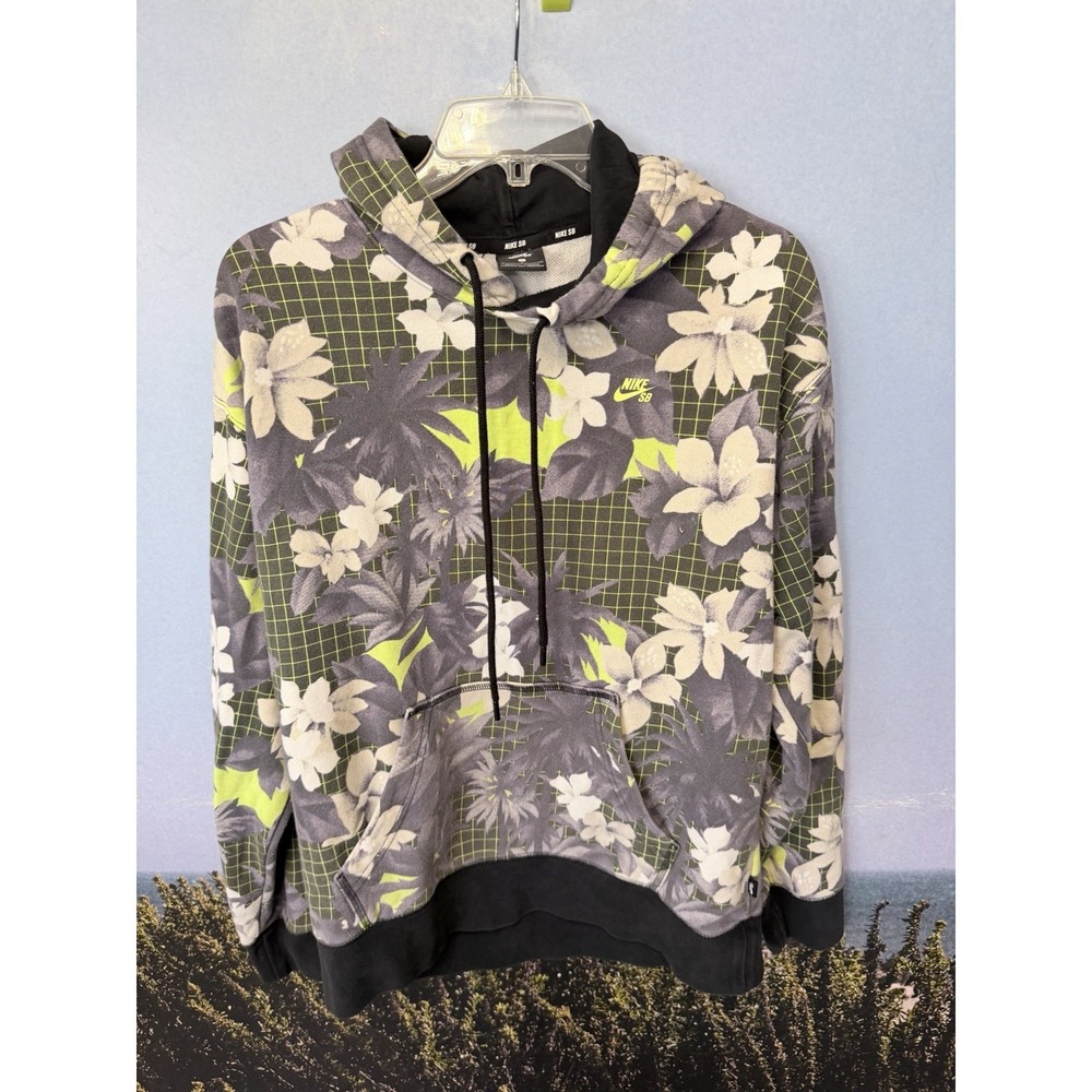 Mens Nike SB Skateboarding Pullover Hoodie CI6454-010 Floral Small